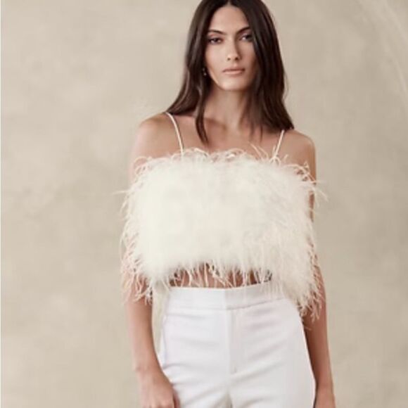 Banana Republic Tops - Banana Republic Real Ostrich Feather Tank